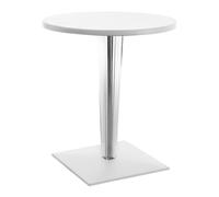 Table de jardin Top Top Ø70cm structure carrée H 72cm/frame PMMA transparent