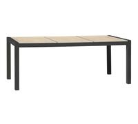 DCB Garden - Table de jardin Venise - 195 cm - Plateau céramique - Aluminium - Gris anthracite