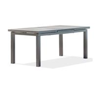 Table de jardin VENISE en aluminium Anthracite avec plateau céramique 8/10 places - Gris Anthracite