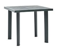 Table De Jardin En Plastique Vert 80x75x72 Cm, Résistante Auxintempéries, Trou Pour Parasol Vert