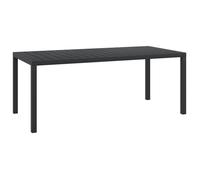 vidaXL Table de jardin structure aluminium résistante aux intempéries WPC 185x90x74 cm Noir