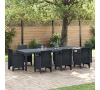 Table De Jardin Vidaxl Anthracite 300x100x73 Cm Poly Rattan, Table De Jardin Vidaxl Anthracite 150x100x73 Cm Poly Rattan
