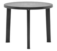 vidaXL Table de jardin Anthracite en plastique 89 cm résistante aux intempéries