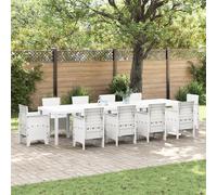 Table De Jardin Vidaxl Blanche 350x100x73 Cm Poly Rattan, Table De Jardin Vidaxl Blanche 200x100x73 Cm Poly Rattan, Table De Jardin Vidaxl Blanche 150x100x73 Cm Poly Rattan