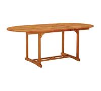 Table de jardin - vidaXL - Extensible - Bois d'eucalyptus - Trou de parasol