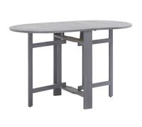 Table de jardin - VIDAXL - Gris - Bois d'acacia massif - Ovale - Pliant