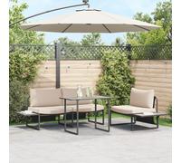 Table De Jardin Vidaxl Grise 100x55x70 Cm Dpc Et Acier