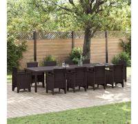 Table De Jardin Vidaxl Marron 350x100x73 Cm Poly Rattan, Table De Jardin Vidaxl Marron 200x100x73 Cm Poly Rattan, Table De Jardin Vidaxl Marron 150x100x73 Cm Poly Rattan