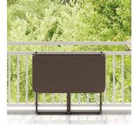 Table de jardin, VIDAXL, Table pliante, marron 90 x 51 x 75 cm polyrotin TT206