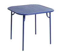 PETITE FRITURE table carre pour extrieur WEEK-END (Bleu - Aluminium verni par poudre epoxy)