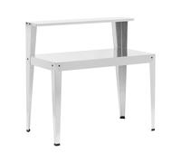 Table de jardinage avec étagère - acier galvanisé- 112 x 64 x 110 cm | Uniprodo