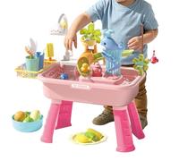 Table de jeu aquatique - Ensemble de de pêche pour 54 x 29 x 53 cm, station d'activité sensorielle en plein air, centre de jeux interactif, été, cour, plage, camping, crèche, Com