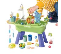 Table De Jeu Aquatique Pour - Évier De Jeu De Pêche 4 En 1, Pompe À Eau Courante Électrique, Centre D'activités Sensorielles En Plein Air | Jouet De Ju De Rôle D'apprentissage Pour Garçons Et
