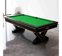 Table de Jeu Convertible 3 en 1, Piscine, Table de ping-Pong et de Salle à Manger, Billard de Style américain for Adultes(Green,2.13m)