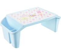 Table de jeu d'apprentissage multifonctionnelle, petite table portable pour enfants avec plateau à manger, tableau d'écriture qui peut être placé sur le lit ou le sol pour jouer, apprendre, manger et