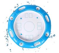 Table de Jeu Flottante - Bar de Natation Gonflable avec Conception Pliable, Boisson et Support Alimentaire, Table de Billard pour 4 à 6 Joueurs, idéal pour Le lac, la Plage, Les Vacances, Le Camping,