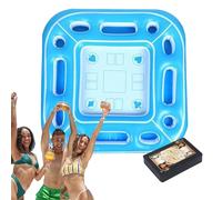 Table de Jeu Flottante pour Piscine - Table de Cartes Inflatable avec Plateau Multifonction, Resistante aux UV - Idéale pour Les Parties de Découverte, Les Rendez - Vous Familiaux et Les Evènements