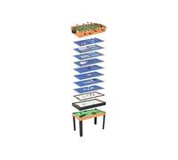 vidaXL Table de jeu multiple 15 en 1 – 121x61x82 cm – Érable – Échecs, Backgammon, Billard