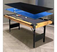 Table de Jeu Pliable 3 en 1 : Billard américain, Tennis de Table, Table à Manger for Enfants et Maison(B1-1.8m)