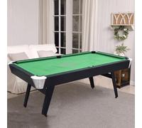 Table de Jeu Pliable 3 en 1 : Billard américain, Tennis de Table, Table à Manger for Enfants et Maison(C-1.9m)