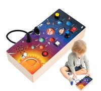 Table de jeu solaire | table sensorielle solaire en bois | contrôleur LED avec lumières, jeu éducatif spatial, motricité fine pour école, garçons et filles