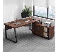 Table de jeu, table d'angle en forme de L avec support de rangement, bureau réversible et étendu, convient pour le bureau de direction