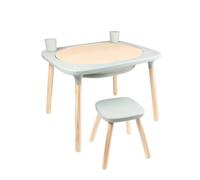Table De Jeux 4 En 1 Avec Tabouret Montessori Bois Fsc® Vert Sauge TU