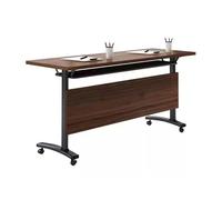 Table de la salle de conférence pliante des cadres modernes sur roues pour les réunions dynamiques et la formation Rolling Mobile Seminar Desk avec Flip Top pour la classe de bureau (160 * 50 * 75cm)