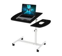 Table de Lit a Roulette,Bureau Debout Mobile réglable en Hauteur de 61-96cm avec 4 roulettes,pivotante à 360° roulettes