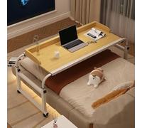 Table De Lit A Roulette Medical,Bureau pour Ordinateur Portable, Angle Et Hauteur Réglables Table De Chevet Réglable pour Utilisation Au Chevet Tables De Lit D'aide à L'autonomie(Color:Bois)