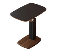 Table de lit à roulettes avec vérin pneumatique et rotation à 360° - Grande capacité de charge - Plateau en cuir de selle pour salon et hôpital