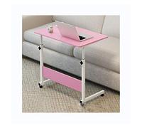 Table de lit à roulettes réglable avec roulettes - Bureau portable pour canapé, design inclinable, support mobile peu encombrant pour le travail et l'étude
