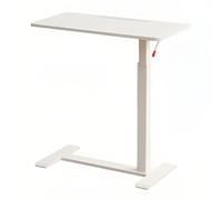 Table de lit à roulettes réglable en bois pour ordinateur portable pour manger, étudier ou travailler - Hauteur réglable avec rainure - Plateau idéal pour salle à manger et étude