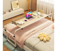 Table de lit à roulettes réglable en hauteur pour hôpital et maison, bureau de lit médical, table de chevet mobile pour un accès facile