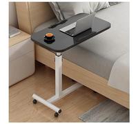 Table de Lit à Roulettes Table de Chevet Pliable avec Roulettes Réglable en Hauteur Table de Lit Mobile Bureau Ordinateur Portable Roulable Table D'ordinateur Canapé Table d'appoint pour Bureau et