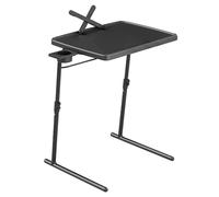 Table de lit avec porte-gobelet et support, 6 positions réglables en hauteur, table de chevet pour ordinateur portable en forme de C, table d'appoint pour canapé à roulettes portable peu encombrante,