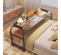 Table De Lit Avec Roulettes,Bureau D'ordinateur Portable Roulant Moderne Table De Chevet Et Table Pour Ordinateur Portable,(Color:Noir)