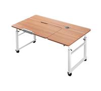 Table de lit avec roulettes, hauteur réglable, table d'hôpital pour usage domestique, bureau d'ordinateur portable pivotant pour lit et fauteuil inclinable, parfaite pour un usage hospitalier et