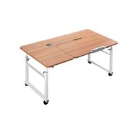 Table de lit avec roulettes, hauteur réglable, table d'hôpital pour usage domestique, bureau d'ordinateur portable pivotant pour lit et fauteuil inclinable, parfaite pour un usage hospitalier et