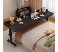 Table de lit avec roulettes, table de lit roulante extensible, table de chevet réglable en hauteur pour ordinateur portable, poste de travail pour ordinateur portable(C,180x50x72cm/70.8x19.7x28.3")