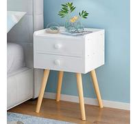 Table de lit avec tiroir Meuble de Chevet en Bois pour casier de Chevet BStorage Petite Table de Chevet Blanche