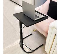 Table de Lit,Bureau Portable,Surface d'Écriture à Utiliser dans Le Lit ou en Fauteuil Roulant,Bureau Mobile avec Hauteur Réglable et Plateau Laminé,Table de canapé,Bureau de lit,Table medicale