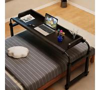 Table de lit Croisée，Ordinateur Extensible à lit Croisé Table De Lit Debout pour Poste De Travail Mobile Multifonctionnel Poste de Bureau Réglable en Hauteur et en Longueur pour Lit Canap(Color:Noir)