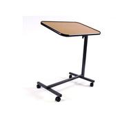 HMS-Vilgo Table de lit d'alité TA3909 - piètement en H, Grand Plateau 60x40cm réglable - 2 roulettes à Freins