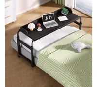 Table De Lit Debout Pour Poste De Travail,Bureau à Roulettes Avec Roulettes Bureau Sur Lit Table MéDicale Roulante De Bureau De Plateau De Nourriture Bureau RéGlable En Hauteur Et En Long(Color:noir)