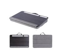 Table de lit en Bois for Ordinateur Portable, Bureau Pliant avec Support de Coussin inférieur Souple(DH-63black)