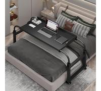 Table de Lit Médicale à Roulettes Pliable pour Ordinateur Portable, Bureau Mobile avec Support (Noir)