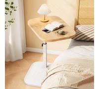 Table de lit médicale, pour petits espaces, table d'appoint en forme de C, table d'appoint réglable, table d'appoint de canapé, table de chevet pivotante à 360°, table de chevet pour ordinateur
