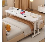 Table de lit mobile à hauteur réglable avec roulettes pour ordinateur portable de chevet