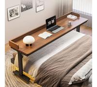 Table de lit mobile réglable avec roulettes et déflecteurs, bureau roulant robuste pour ordinateur portable, salle à manger, multi-usage dans la chambre ou le salon